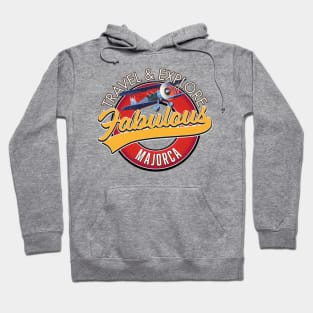 travel explore fabulous Majorca logo Hoodie